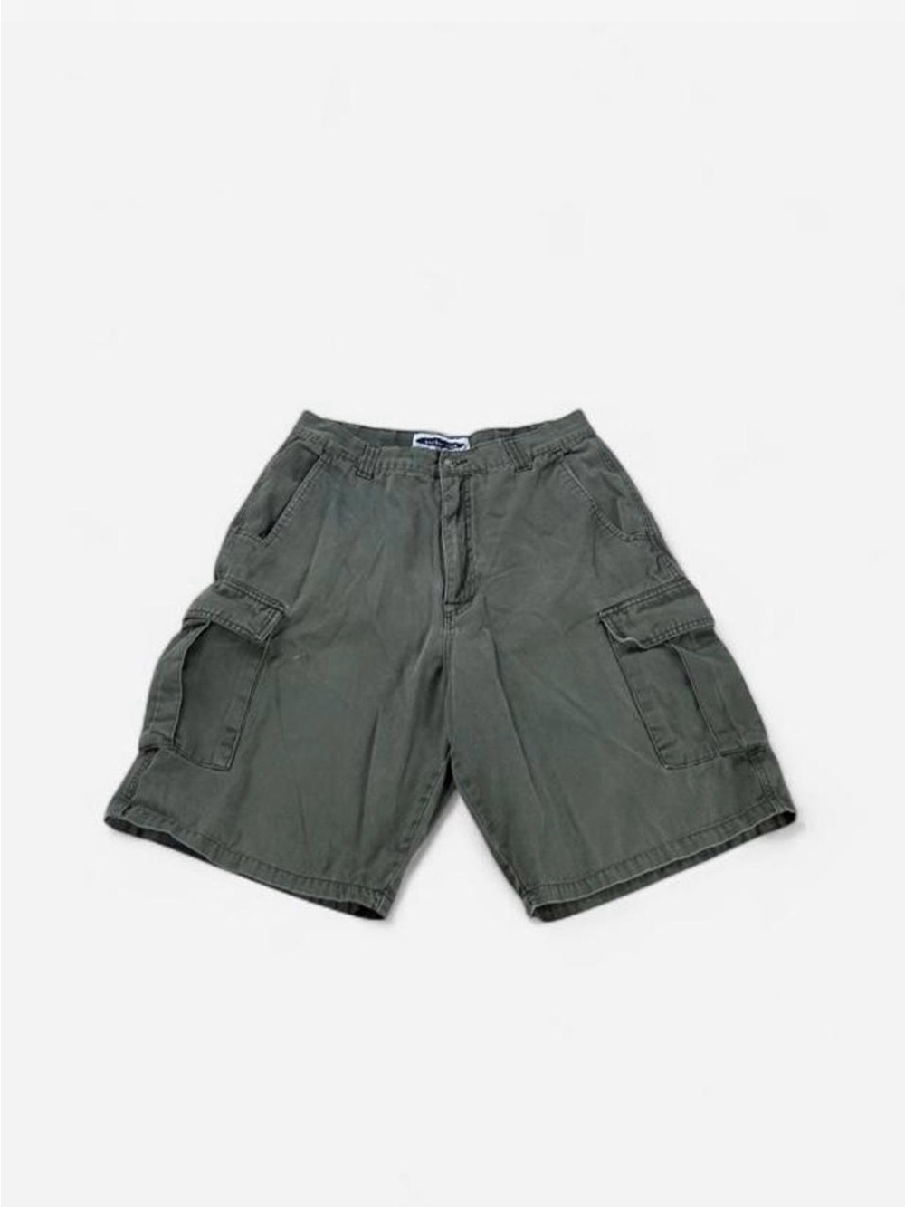 Vintage Anchor Blue Khaki Green Cargo Utility Shorts Distressed Grunge Size 33